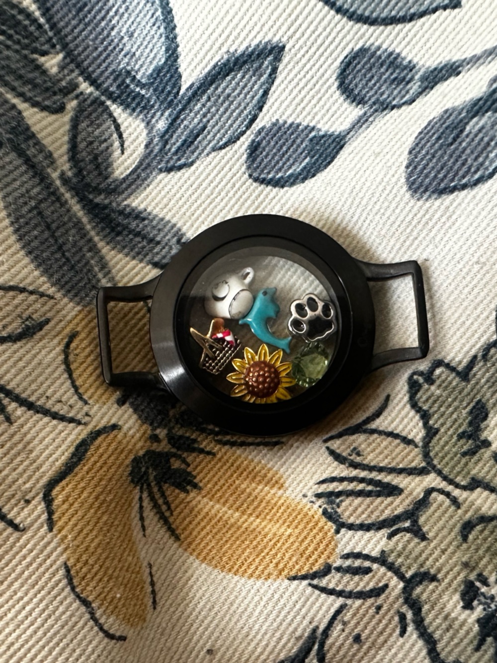 Origami Owl Living Locket Leather Wrap Bracelet with charms